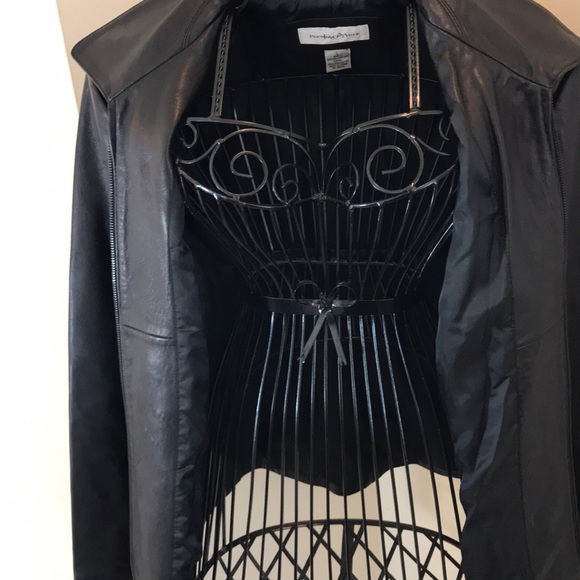 Preston & York Black Lamb Skin Leather Jacket with Zipper & Size Pockets Size L - Picture 7 of 8